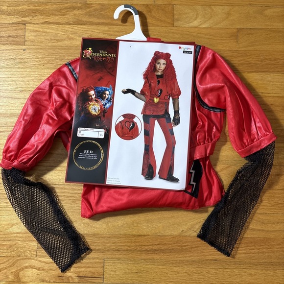 Disney Descendants 4 Kids Princess Red Deluxe Halloween Costume 7-8‎ Medium - Picture 2 of 8